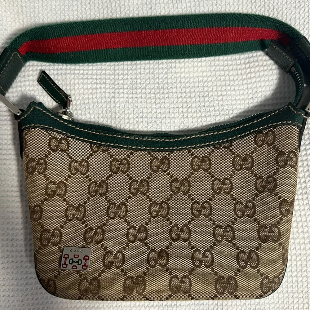 GUCCI Vintage GG Canvas Mini Bag Handbag Purse 100% Authentic - Picture 1 of 14